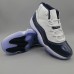 Air Jordan 11 AJ11 Retro High Running Shoes-White/Navy Blue-2240271