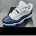 Air Jordan 11 AJ11 Retro High Running Shoes-White/Navy Blue-8895270