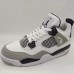 Air Jordan 4 AJ4 Retro High Running Shoes-White/Gray-4431189