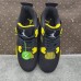 Air Jordan 4 AJ4 Retro High Running Shoes-Black/Yellow-2042771