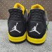 Air Jordan 4 AJ4 Retro High Running Shoes-Black/Yellow-2042771