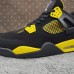 Air Jordan 4 AJ4 Retro High Running Shoes-Black/Yellow-2042771