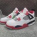 Air Jordan 4 AJ4 Retro High Running Shoes-White/Red-3191144