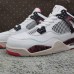 Air Jordan 4 AJ4 Retro High Running Shoes-White/Red-294204