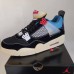 Air Jordan 4 AJ4 Retro High Running Shoes-Black/Blue-5795212