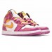 Air Jordan 1 Mid AJ1 Running Shoes-White/Pink-5986022