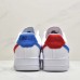 Air Force 1 vandalised AF1 Running Shoes-White/Blue-7120382