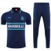 Olympique de Marseille POLO kit royal blue Jersey Edition Classic Training Suit (Shirt + Pant)-9482300