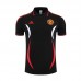 Manchester United M-U POLO kit black Jersey Edition Classic Training Suit (Shirt + Pant)-9858597