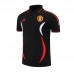 Manchester United M-U POLO kit black Jersey Edition Classic Training Suit (Shirt + Pant)-9858597