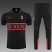 AC Milan POLO kit black Jersey Edition Classic Training Suit (Shirt + Pant)-8504982