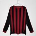 2009/10 Retro AC Milan Home Red Jersey version Long sleeve-3124264