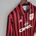 Retro Long Sleeve 99/00 AC Milan home Red Black Jersey version Long Sleeve-4911078