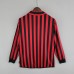 Retro Long Sleeve 99/00 AC Milan home Red Black Jersey version Long Sleeve-4911078