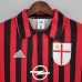 Retro Long Sleeve 99/00 AC Milan home Red Black Jersey version Long Sleeve-4911078