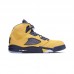 Air Jordan 5 AJ5 High Running Shoes-Yellow/Navy Blue-8020042