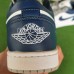 Air Jordan 1 AJ1 Running Shoes-Grey/Navy Blue-5492895