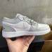 Air Jordan 1 Low AJ1 Running Shoes-Grey/White-3737565