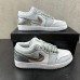 Air Jordan 1 Low AJ1 Running Shoes-Silver/White-3688274