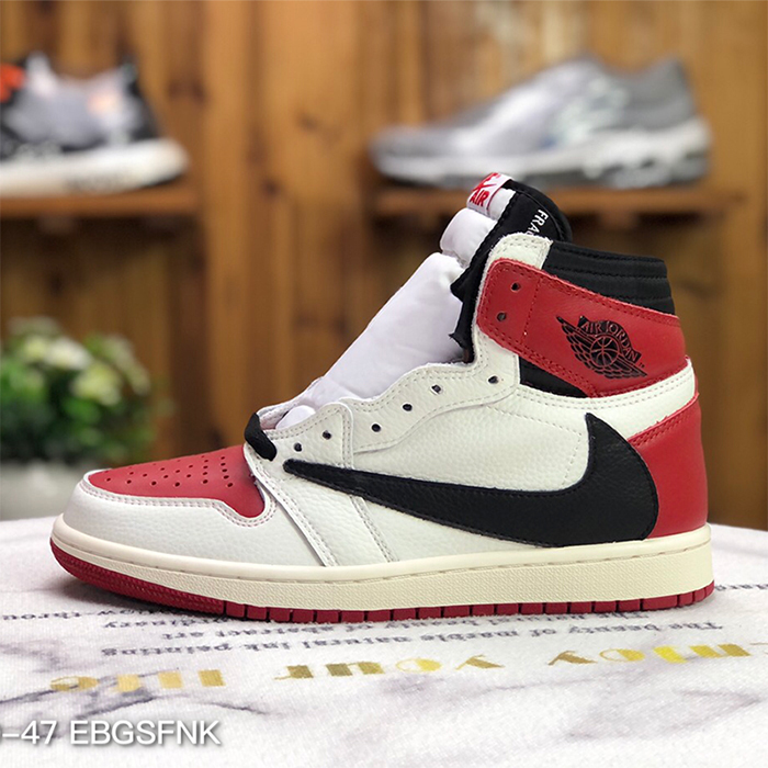 Air Jordan 1 All Star AJ1 High OG SP Running Shoes-White/Red-5646076