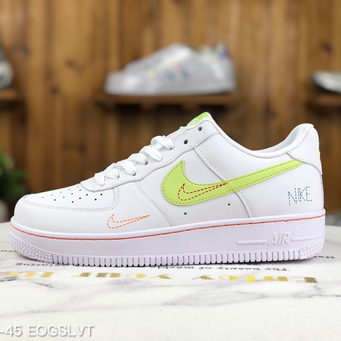 Air Force1 AF1 Running Shoes-White/Green-3621483