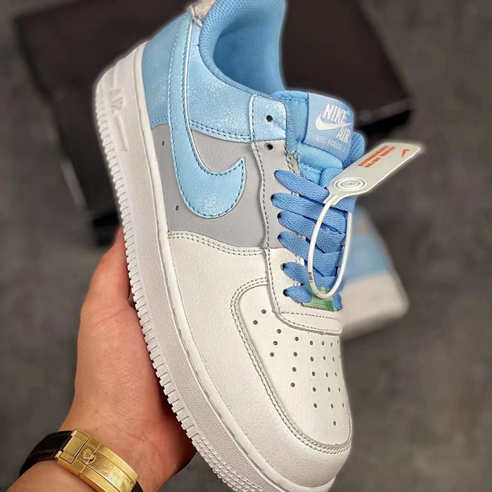 Air Force 1'07 AF1 Running Shoes-White/Blue-7575986