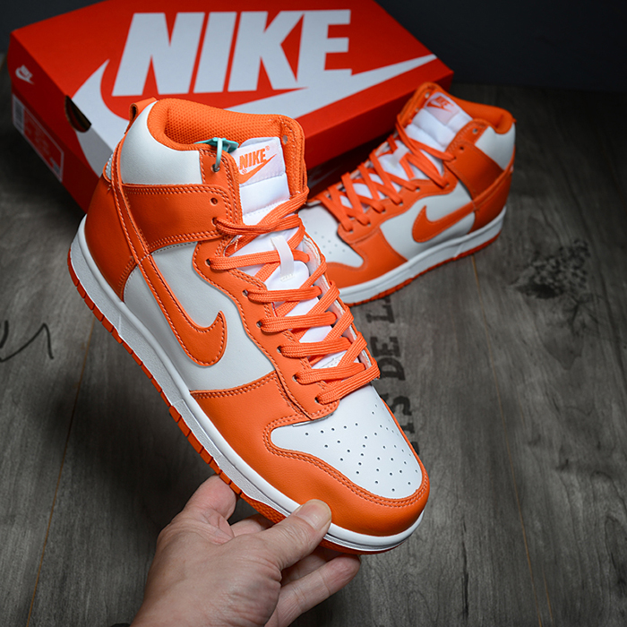 SB Dunk Low High Running Shoes-White/Orange-7368519