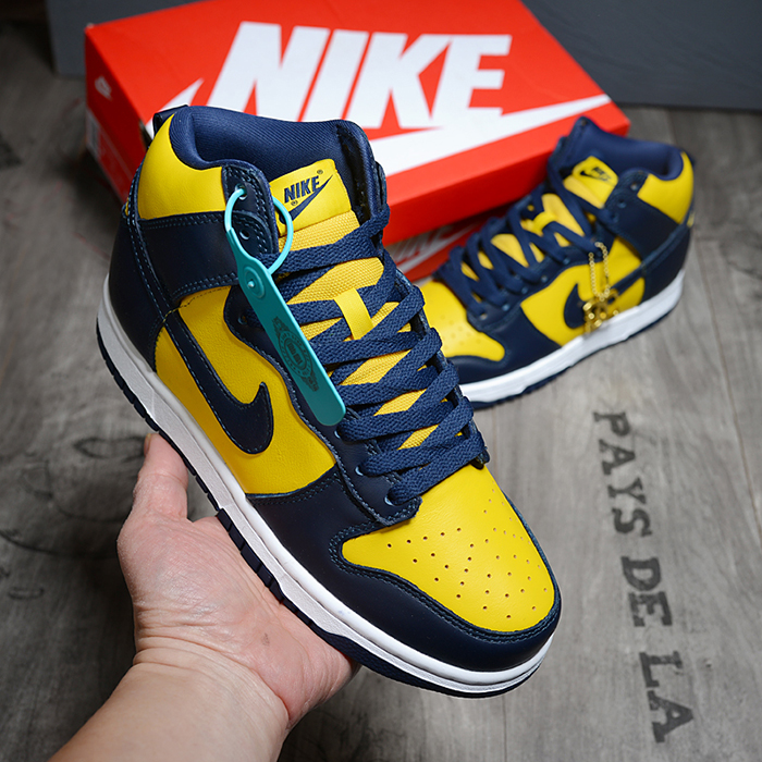 SB Dunk Low High Running Shoes-Navy Blue/Yellow-6098120