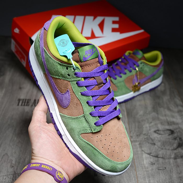 SB Dunk Low Running Shoes-Green/Purple-4876194