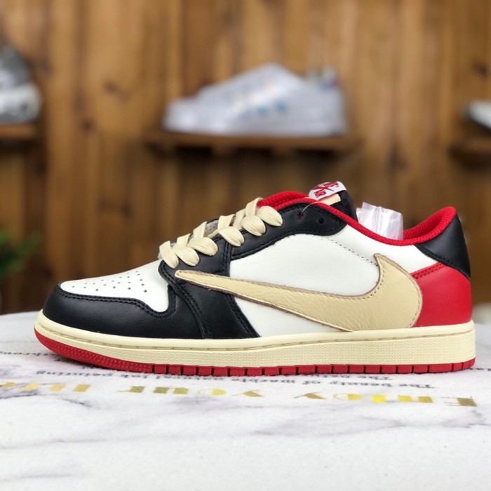 Air Jordan 1 AJ1 TS Running Shoes-White/Red-737961