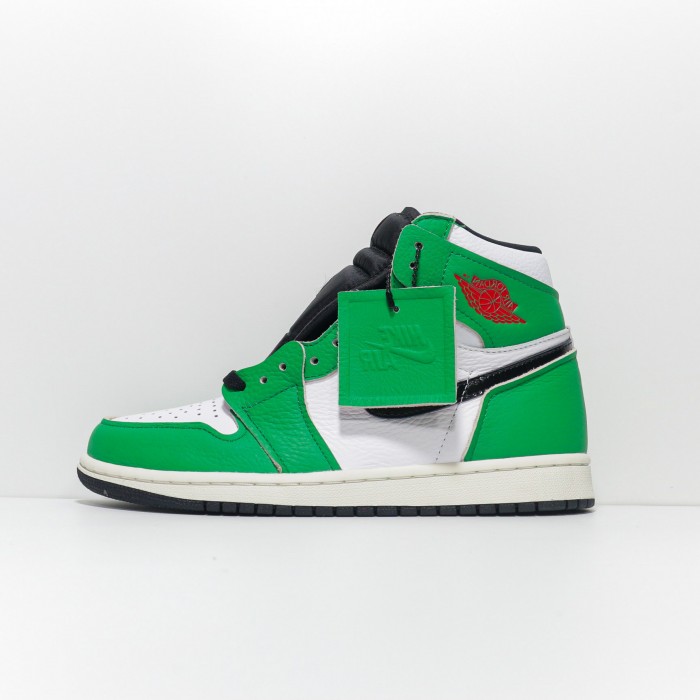 Air Jordan 1 MiD AJ1 Running Shoes-Green/White-6320050