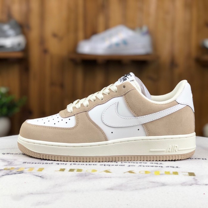 Air Force 1 Low AF1 Running Shoes-Khkai/White-3834082