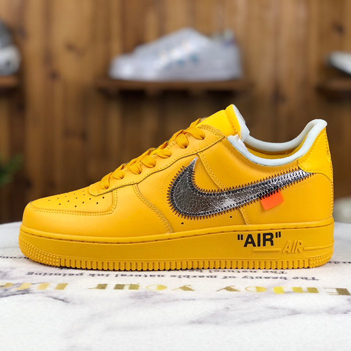 Air Force 1 AF1 Running Shoes-Yellow/Silver-8687980