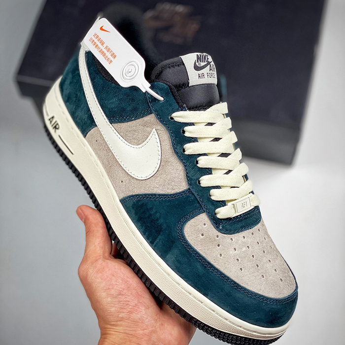 Air Force 1 Low 07 AF1 Running Shoes-Gray/Green-473144