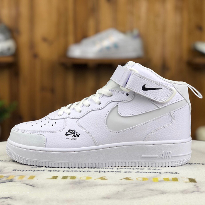 Air Force 1'07 AF1 high Running Shoes-All White-8774107