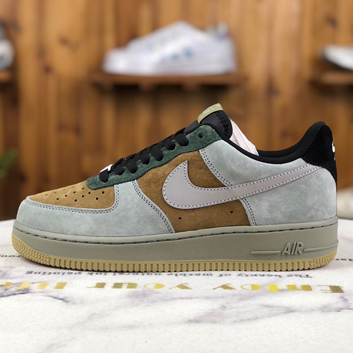 Air Force1' 07 AF1 high Running Shoes-Gray/Brown-1868340