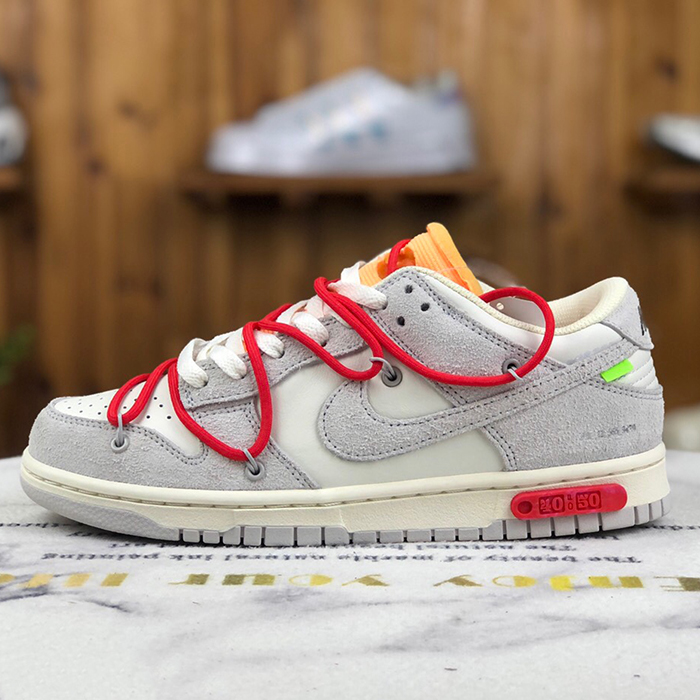 Dunk Low The 50 Running Shoes-White/Gray-3411696