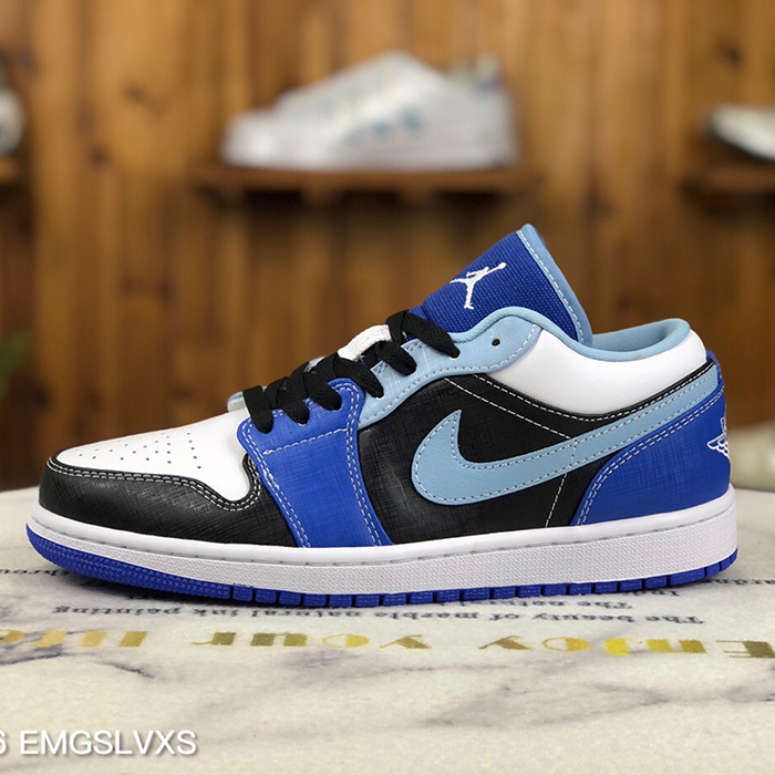 Air Jordan 1 Low AJ1 Running Shoes-Blue/White-6113169