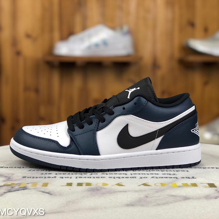 Air Jordan 1 Low AJ1 Running Shoes-White/Blue-1833227