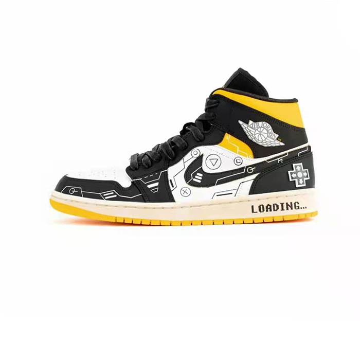 Air Jordan 1 AJ1 High Running Shoes-White/Black-2138531