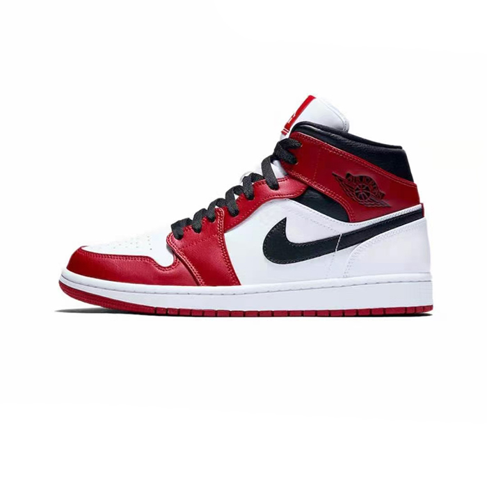 Air Jordan 1 AJ1 High Running Shoes-Red/White-5387774