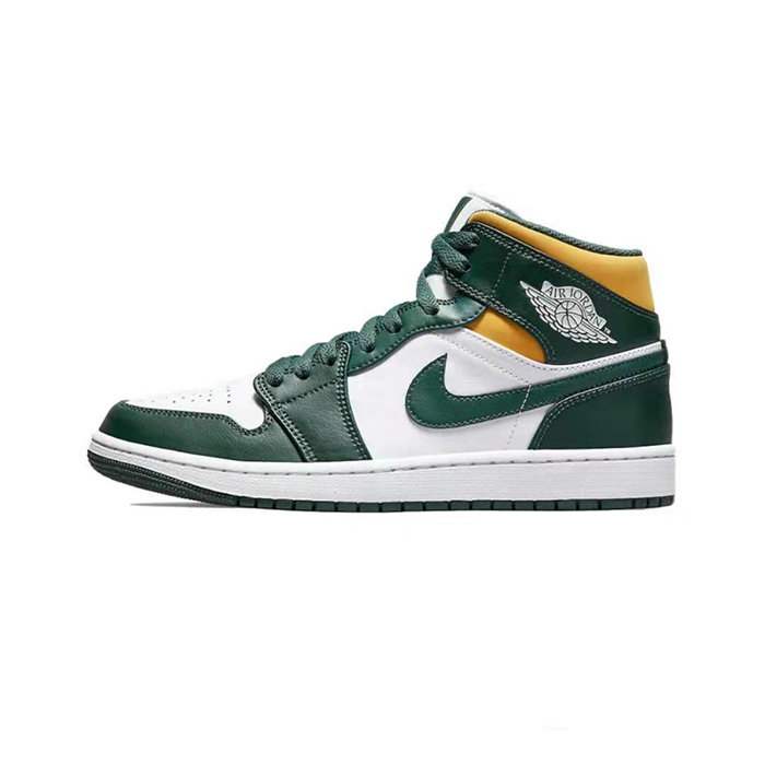 Air Jordan 1 AJ1 High Running Shoes-Green/White-4062483