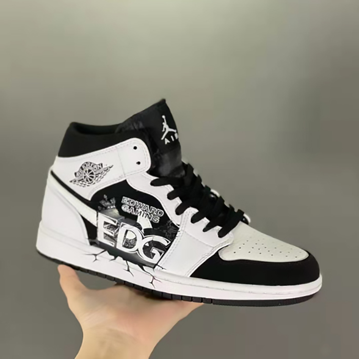 Air Jordan 1 AJ1 High Running Shoes-White/Black-2108441