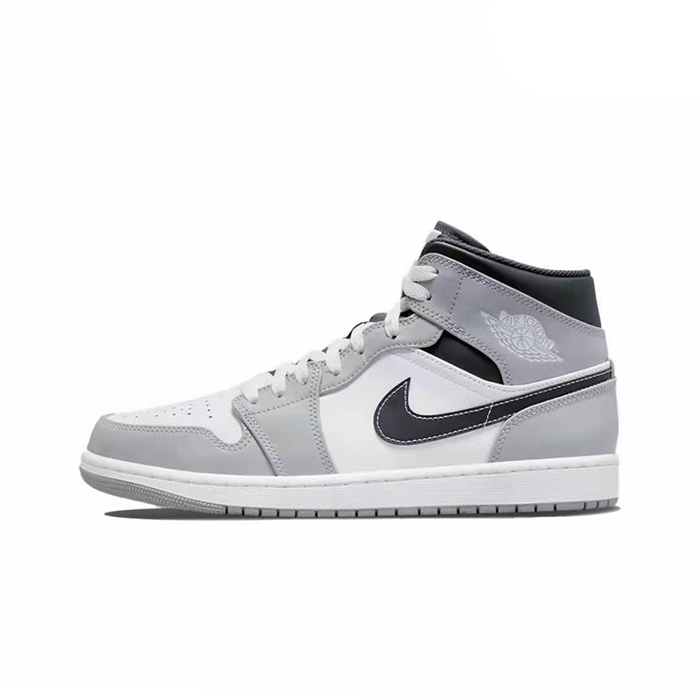 Air Jordan 1 AJ1 High Running Shoes-Gray/White-9364885