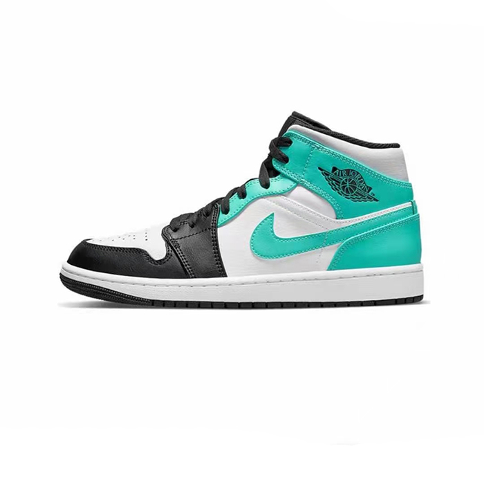 Air Jordan 1 AJ1 High Running Shoes-Green/White-7081204