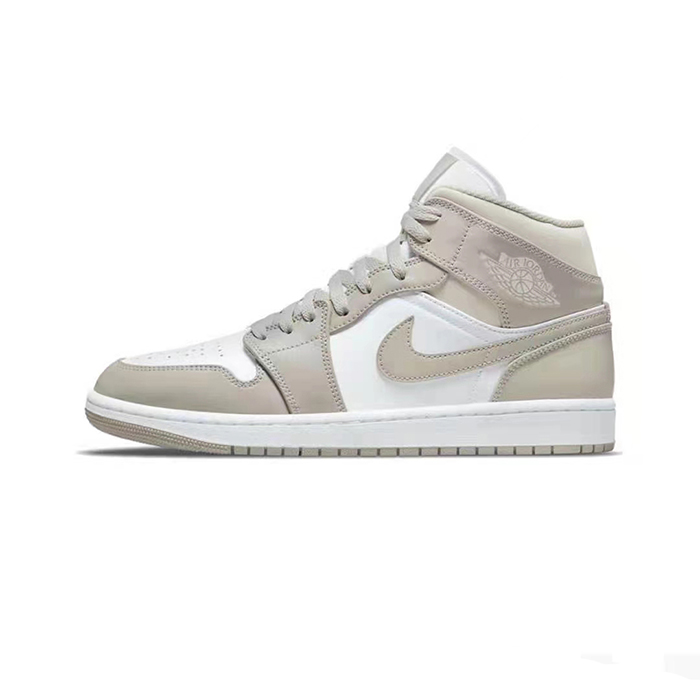 Air Jordan 1 AJ1 High Running Shoes-Gray/White-1439018