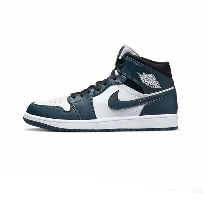 Air Jordan 1 AJ1 High Running Shoes-Navy Blue/White-6731330