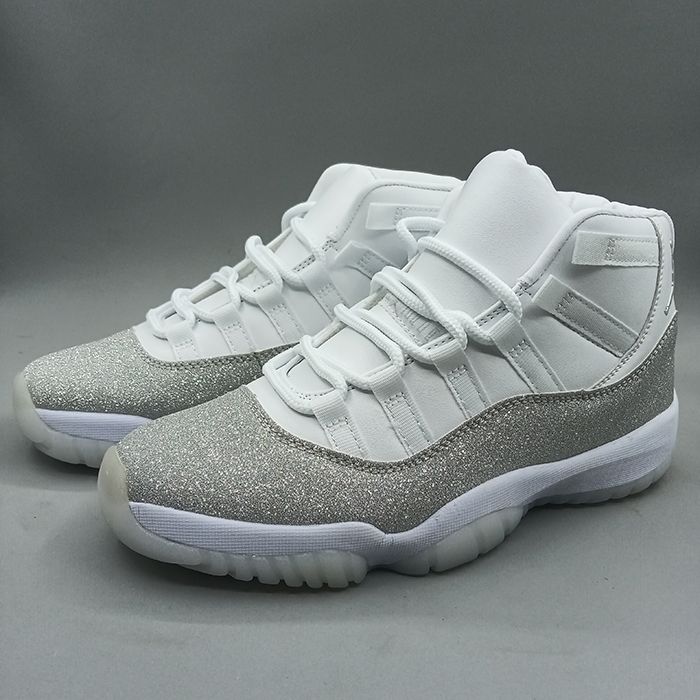 Air Jordan 11 AJ11 Retro High Running Shoes-White/Gray-2550636