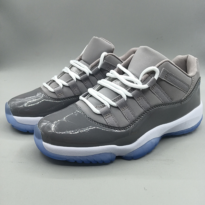 Air Jordan 11 AJ11 Retro Running Shoes-Light Gray/White-6427470