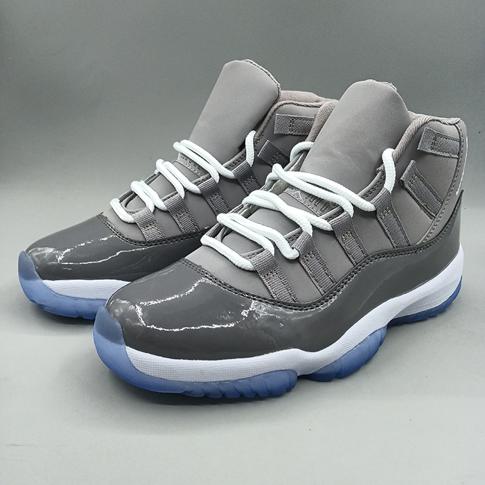 Air Jordan 11 AJ11 Retro High Running Shoes-Light Gray/White-4264640